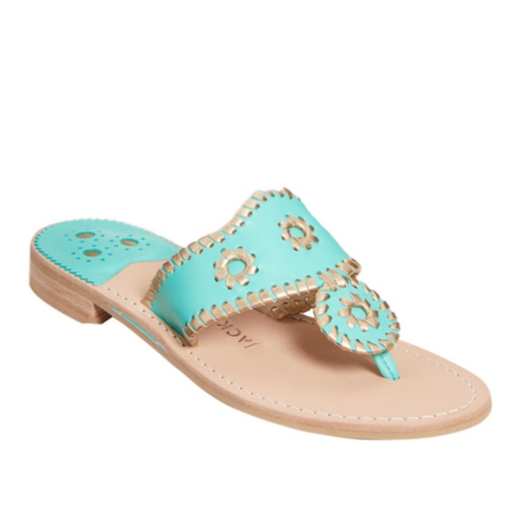Jack Rogers Shoes - Jack Rogers turquoise Heritage Jacks Flat Sandal